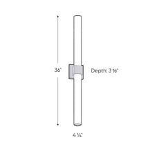 Load image into Gallery viewer, Nobel Two LED Vanity Light - line drawing.