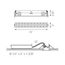 Load image into Gallery viewer, Pinpoint LED Recessed Down Light - line drawing.