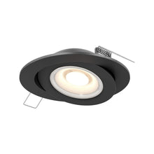 Load image into Gallery viewer, Pivot LED Gimble Recessed Light in Black (6-Inch Round).