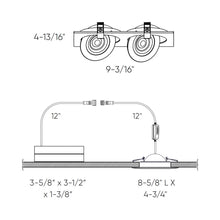 Load image into Gallery viewer, Pivot LED Gimble Recessed Light - line drawing.