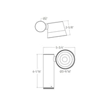 Load image into Gallery viewer, Orbit LED Spot Light - line drawing.