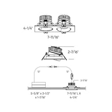 Load image into Gallery viewer, Revolve LED Recessed Down Light - line drawing.