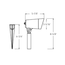 Load image into Gallery viewer, Spot LED Spot Light - line drawing.