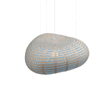 Load image into Gallery viewer, Cloud Pendant Light in Bamboo/Blue (Small).