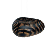 Load image into Gallery viewer, Cloud Pendant Light in Black/Bamboo (Small).