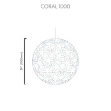Load image into Gallery viewer, Coral Pendant Light - line drawing.