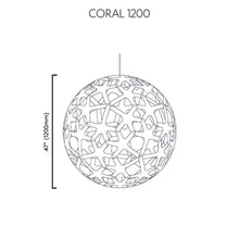 Load image into Gallery viewer, Coral Pendant Light - line drawing.