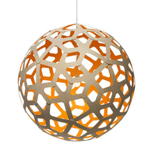 Load image into Gallery viewer, Coral XL Pendant Light in Bamboo/Orange.