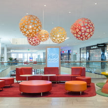 Load image into Gallery viewer, Coral XL Pendant Light in restaurant.