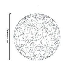 Load image into Gallery viewer, Coral XL Pendant Light - line drawing.