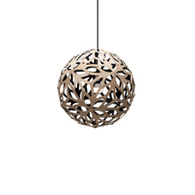 Load image into Gallery viewer, Floral Pendant Light in Bamboo/Black (Small).
