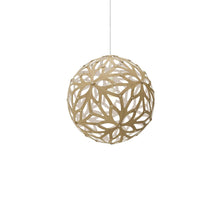 Load image into Gallery viewer, Floral Pendant Light in Bamboo/White (Small).