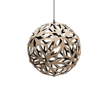 Load image into Gallery viewer, Floral Pendant Light in Bamboo/Black (Large).