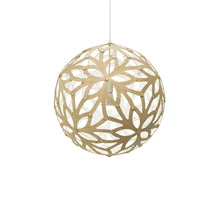 Load image into Gallery viewer, Floral Pendant Light in Bamboo/White (Large).