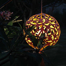 Load image into Gallery viewer, Floral Pendant Light in Outside Area.