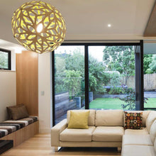Load image into Gallery viewer, Floral Pendant Light in living room.