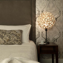 Load image into Gallery viewer, Floral Table Lamp in bedroom.
