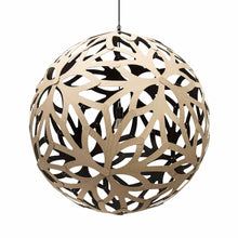 Load image into Gallery viewer, Floral XL Pendant Light in Bamboo/Black (Large).