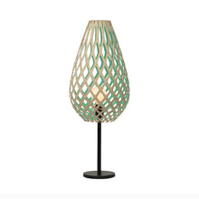 Load image into Gallery viewer, Koura Table Lamp in Bamboo/Aqua.