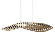 Load image into Gallery viewer, Navicula LED Pendant Light in Bamboo/Black (Large).
