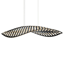 Load image into Gallery viewer, Navicula LED Pendant Light in Black/Bamboo (Large).
