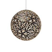 Load image into Gallery viewer, Sola Pendant Light in Black/Bamboo (Medium).