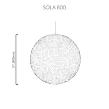 Load image into Gallery viewer, Sola Pendant Light - line drawing.