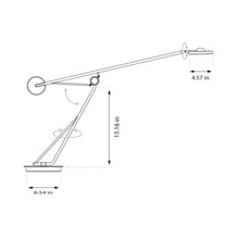 Load image into Gallery viewer, Aaro LED Desk Lamp - line drawing.
