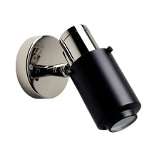 Load image into Gallery viewer, Biny Spot LED Wall Light in Black/Nickel (No Switch).