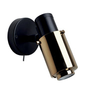 Load image into Gallery viewer, Biny Spot LED Wall Light in Gold/Black (No Switch).
