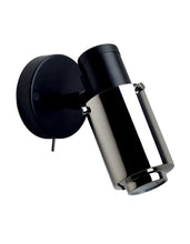 Load image into Gallery viewer, Biny Spot LED Wall Light in Nickel/Black (No Switch).