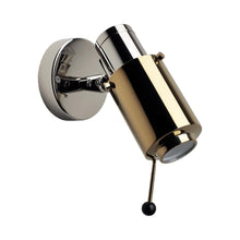 Load image into Gallery viewer, Biny Spot LED Wall Light in Gold/Nickel (Switch On The Base).
