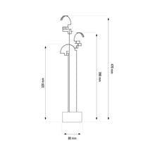 Load image into Gallery viewer, Boucle LED Table Lamp - line drawing.