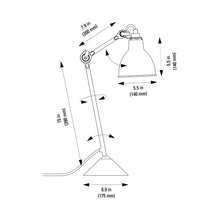 Load image into Gallery viewer, Lampe Gras N°205 LED Desk Lamp - line drawing.