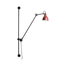 Load image into Gallery viewer, Lampe Gras N°214 Swing Arm LED Wall Light in Red (Round Shade).