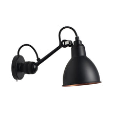 Load image into Gallery viewer, Lampe Gras N°304 LED Wall Light in Black & Copper (Switch On Cable/Round Shade).