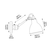 Load image into Gallery viewer, Lampe Gras N°304 LED Wall Light - line drawing.