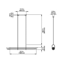 Load image into Gallery viewer, NL12 LED Pendant Light - line drawing.