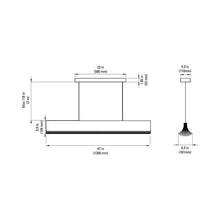 Load image into Gallery viewer, Respiro LED Pendant Light - line drawing.