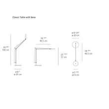 Load image into Gallery viewer, Demetra Classic LED Table Lamp - line drawing.