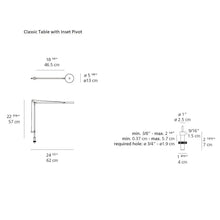 Load image into Gallery viewer, Demetra Classic LED Table Lamp - line drawing.