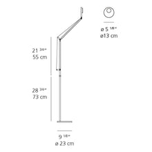 Load image into Gallery viewer, Demetra LED Floor Lamp - line drawing.