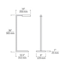 Load image into Gallery viewer, Dessau LED Floor Lamp - line drawing.
