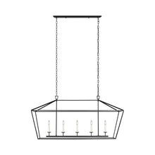 Load image into Gallery viewer, Dianna Linear Pendant Light in Medium/Midnight Black.