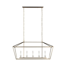 Load image into Gallery viewer, Dianna Linear Pendant Light in Medium/Satin Brass.