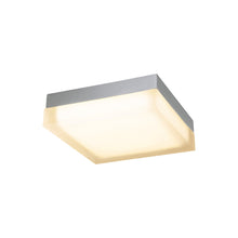 Load image into Gallery viewer, Dice LED Square Flush Mount Ceiling Light in Medium/2700K/Brushed Nickel.