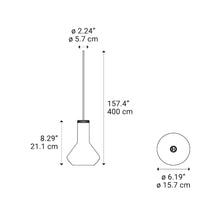 Load image into Gallery viewer, Flask A Pendant Light - line drawing.