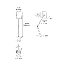 Load image into Gallery viewer, Fork Floor Lamp - line drawing.