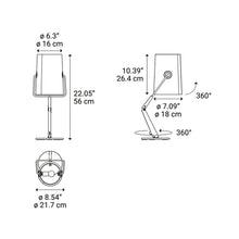 Load image into Gallery viewer, Fork Table Lamp - line drawing.