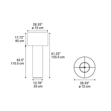 Load image into Gallery viewer, Pipe Floor Lamp - line drawing.